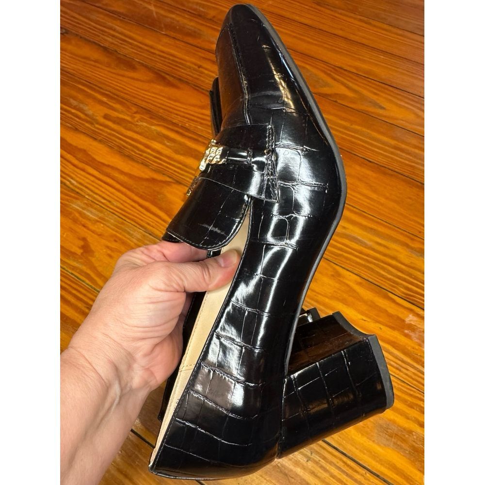 Liz Claiborne Melba Crocodile Leather Block Heels Size 8.5 M - Picture 3 of 11